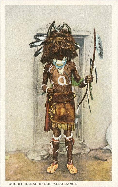 Found Image Press - Wholesale Magnet - Magnet NA-118 Cochiti Pueblo Indian in Buffalo Dance0