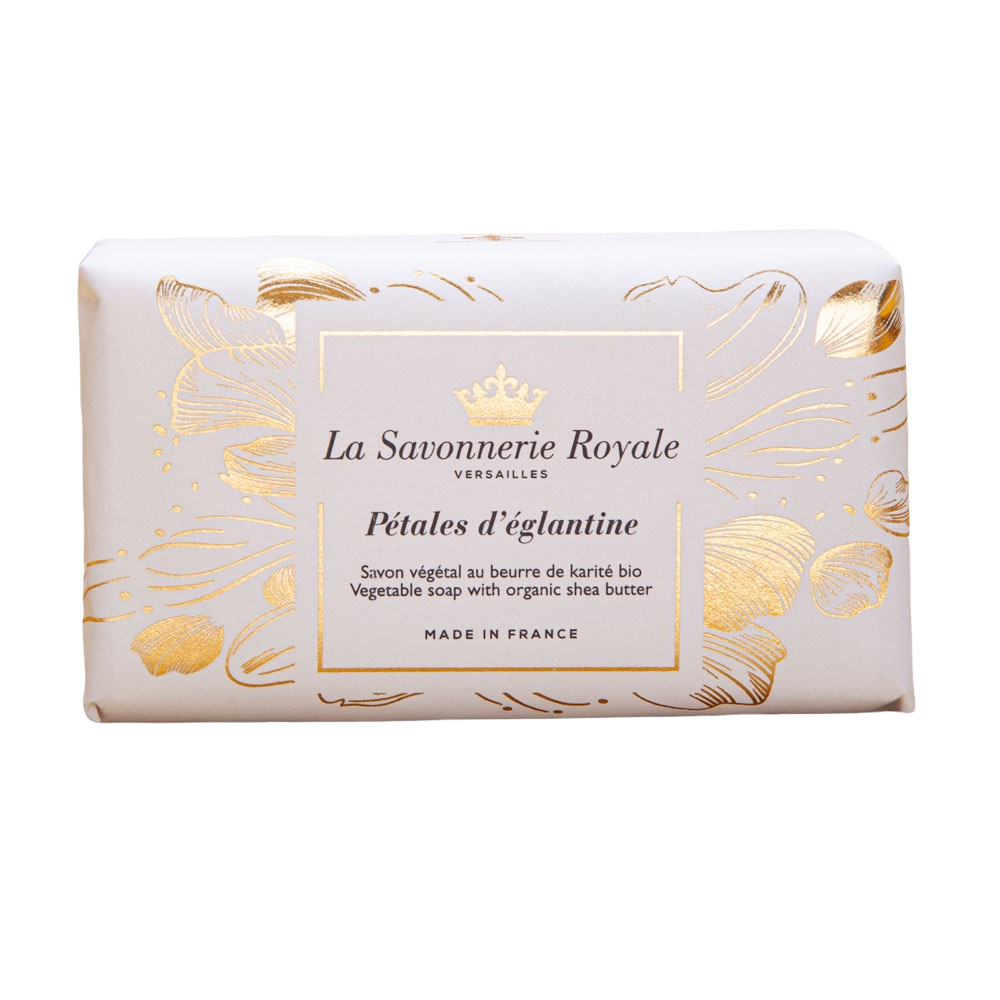 White Pétales d'Églantine Bar Soap - Versailles Collection for wholesale on Faire2