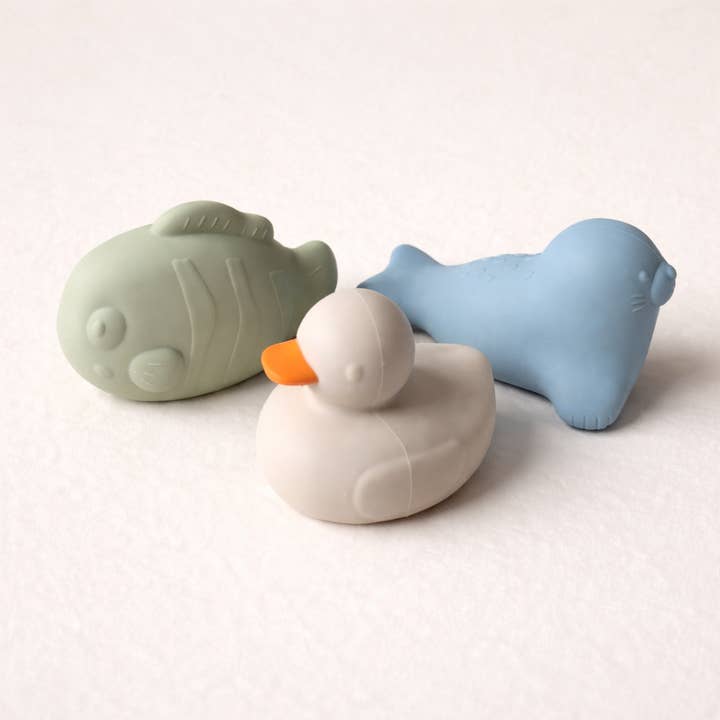 Silicone Bath Toys Animals – Set of 3 for wholesale by Rammelaartje