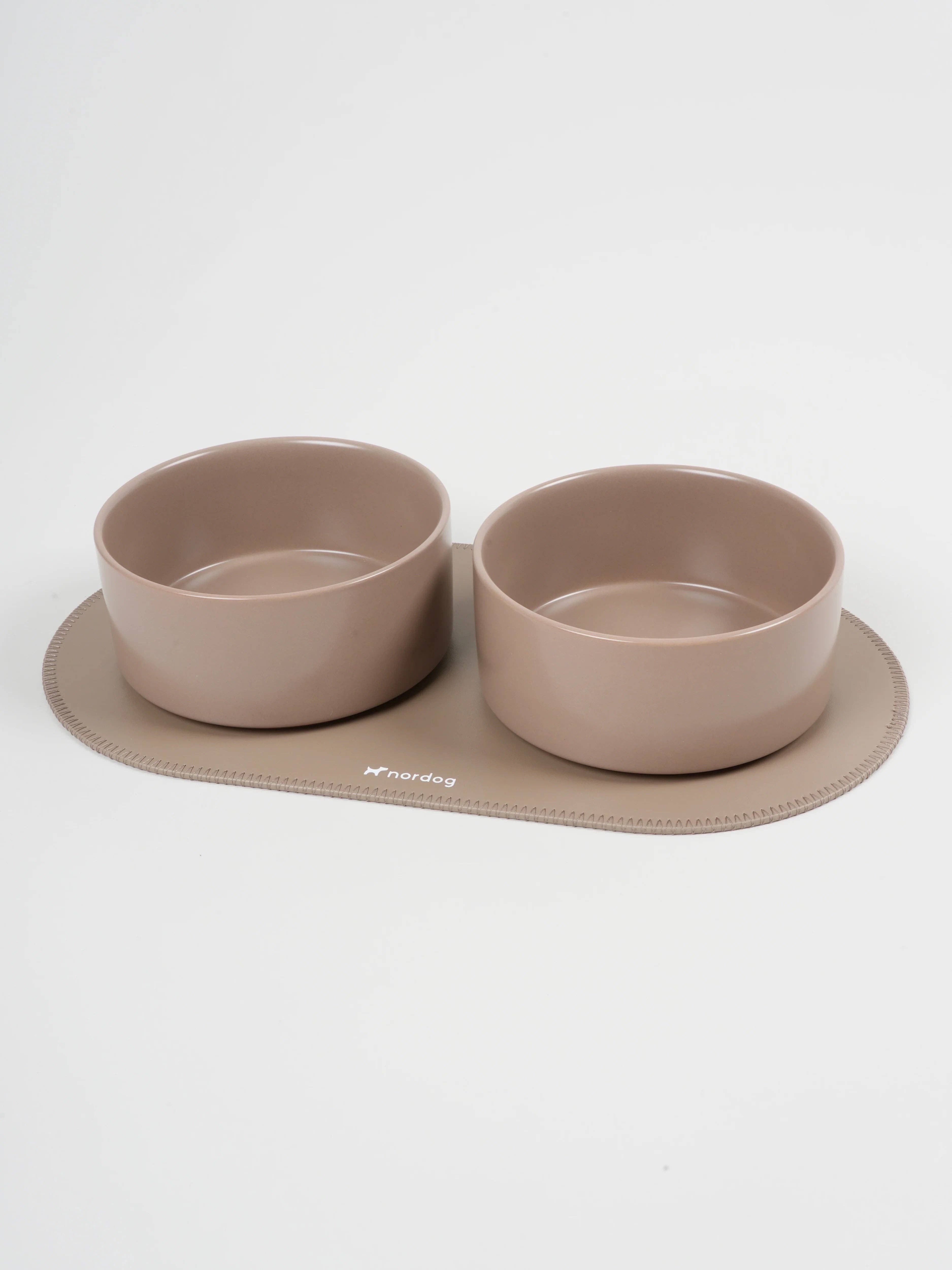 Nordog – wholesale Matmatta för husdjur – Hund – Rund bordstablett för matskålar till hund (kakao)3