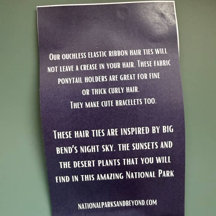 National Parks and Beyond - Wholesale Hair Tie - National Park Inspired Hair Bands1