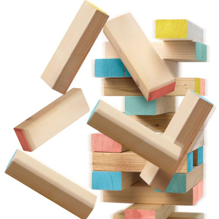 Game On - Wholesale Stacking Game - Giant Topple Tower -Wooden Stackable 51 Blocks – 3.5 Ft Tall4
