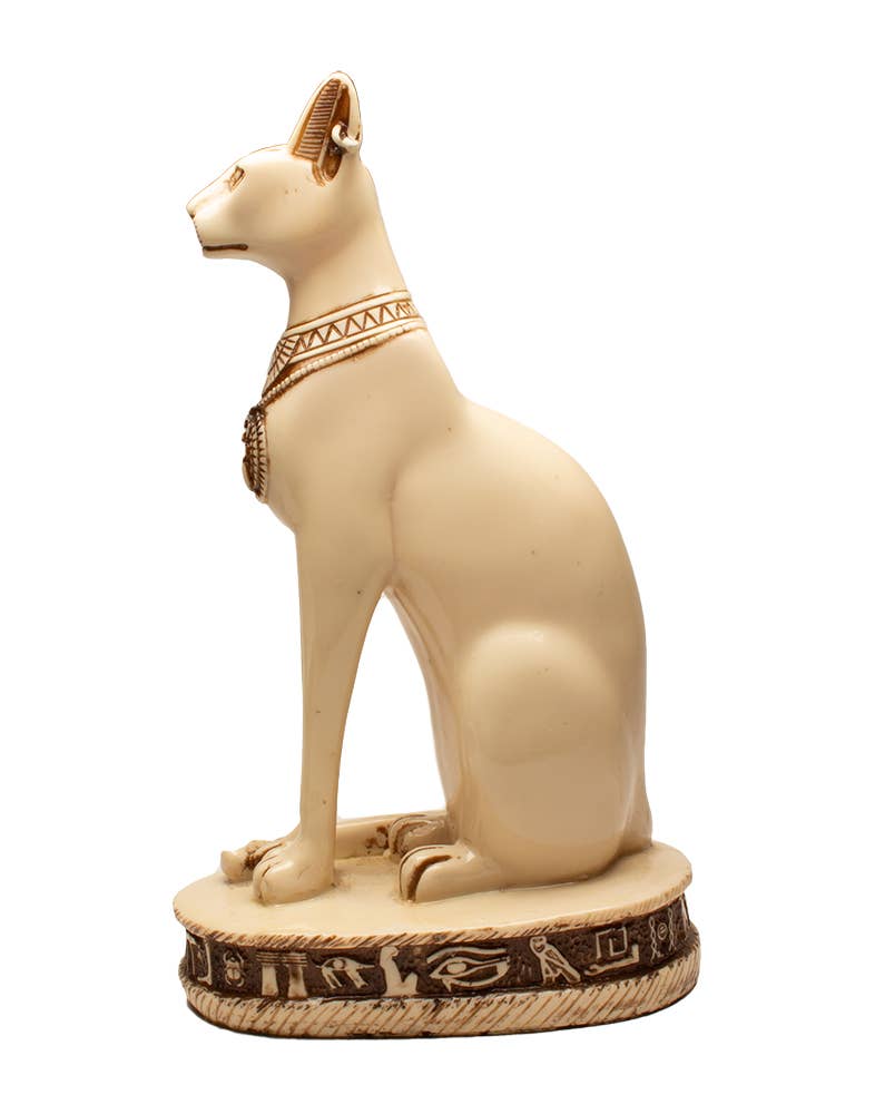 Discoveries, Inc. – Estatueta decorativa por atacado – Estátuas da Deusa Bastet - Gato Branco - Deusa Egípcia14