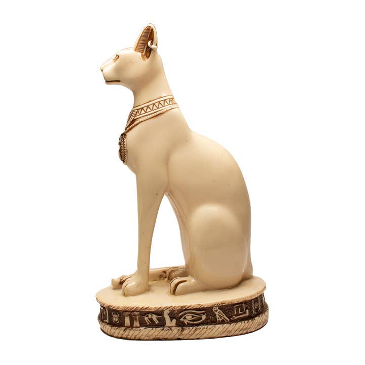 Discoveries, Inc. – Estatueta decorativa por atacado – Estátuas da Deusa Bastet - Gato Branco - Deusa Egípcia14