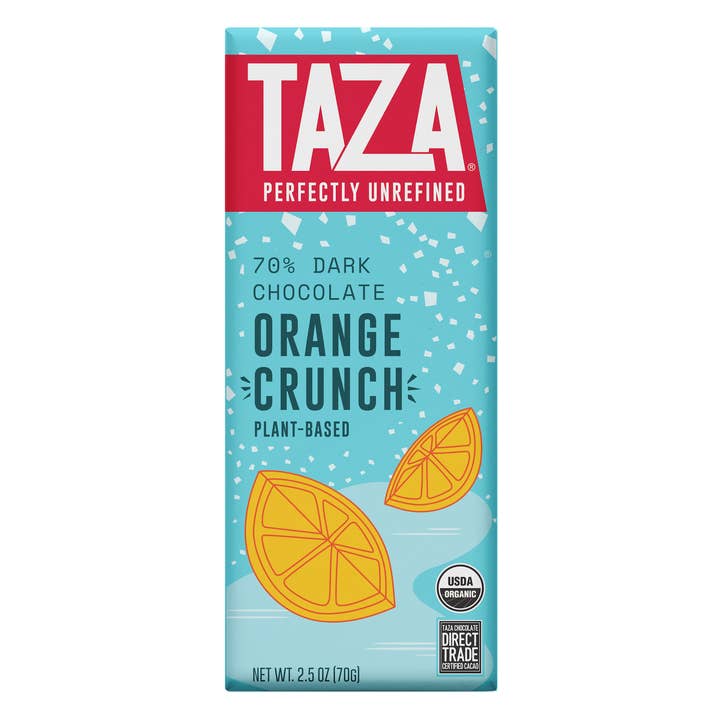 Holiday Orange Crunch Bar for wholesale by Taza Chocolate