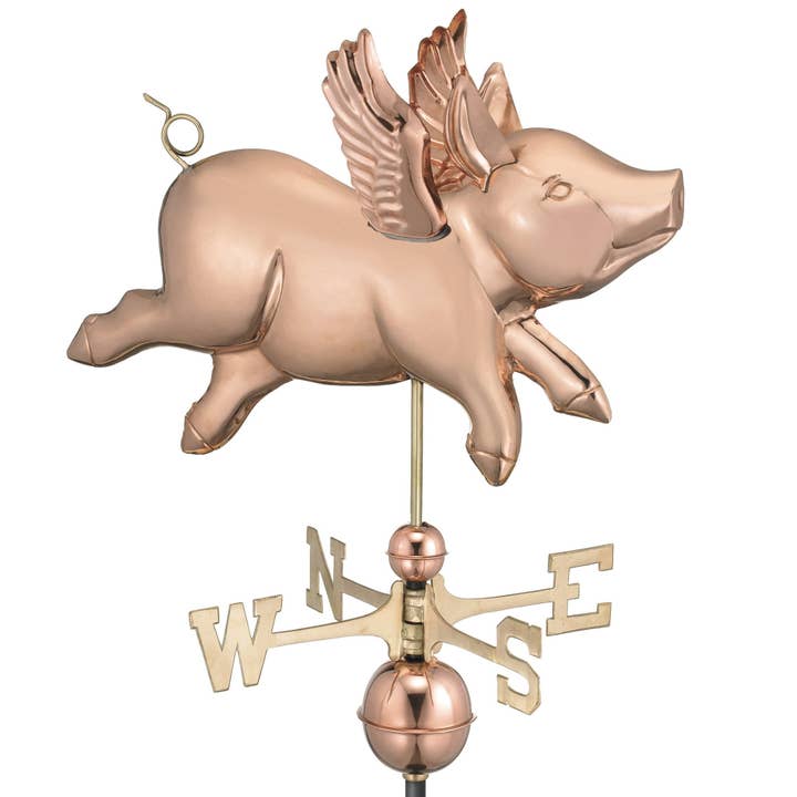 Flying Pig Weathervane for wholesale by Good Directions