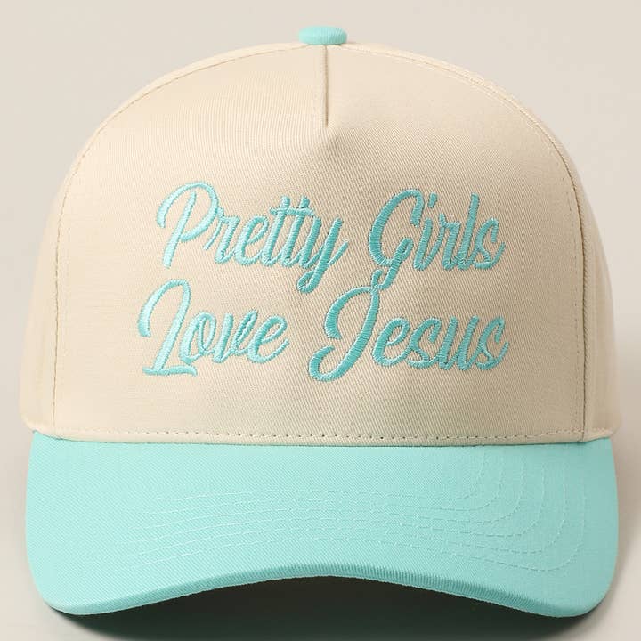 Fashion City - Venta al por mayor Gorra trucker - Mujer - Gorra de Camionero Bordada "Las Chicas Bonitas Aman a Jesús"