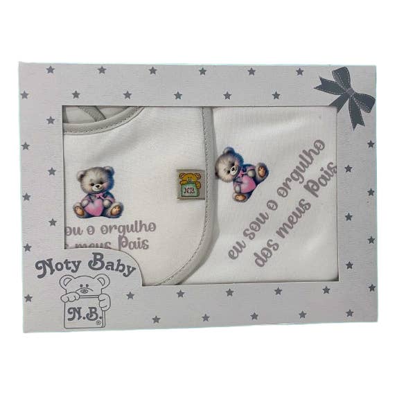 Noty Baby - Wholesale Embroidery/Cross Stitch Supplies - 100% cotton diaper and bib sets Parents' Pride12