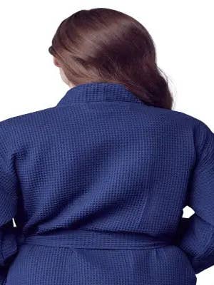 Lotus Linen - Wholesale Robe – Women's - Knee-Length Waffle Robe for Women67
