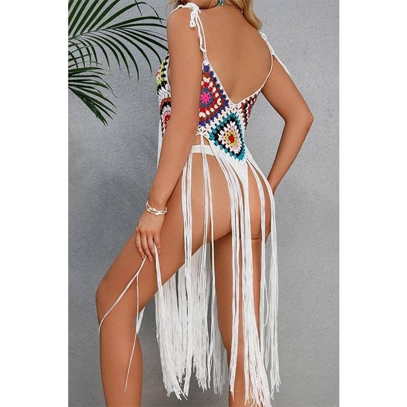 Paperdoll – Engroshandel Strandbadekåbe – Dame – HÆKLET BIKINI Boho Cover Up 10