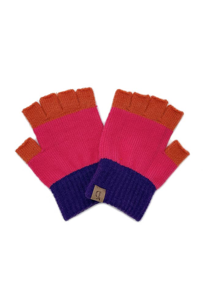 Hana - Wholesale Handschoenen - Dames - Kleurige winter wanten zonder vingers0