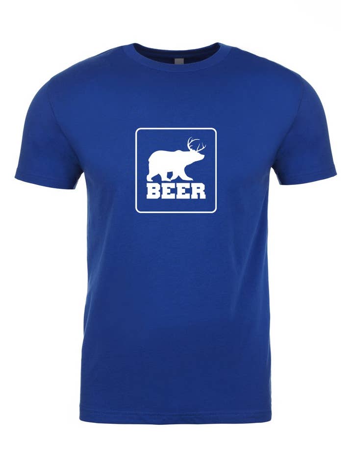 Wi-Wear – wholesale Screen printed t-shirt – unisex – Bear + Deer = Beer Unisex T-Shirt3