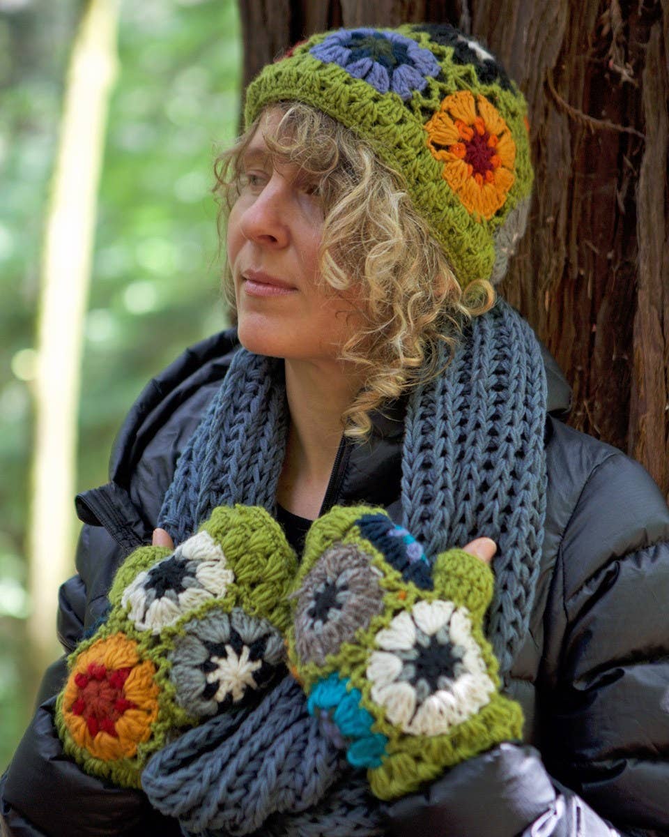 Zig Zag Asian Collection - Wholesale Beanie - Women's - Crochet Flower Beanie Hat5