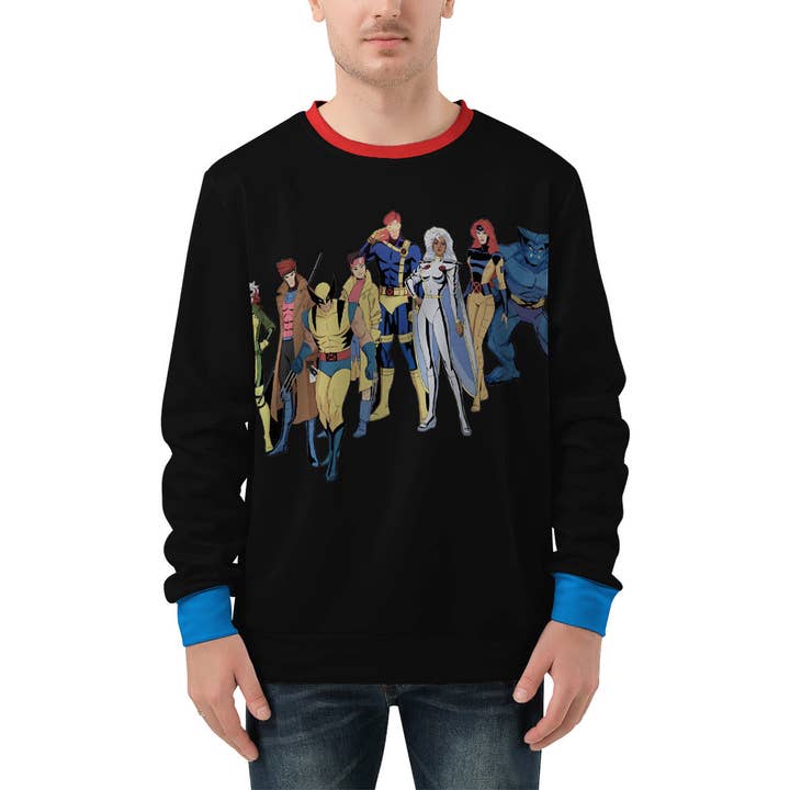 D85 Men's All Over Print Sweater for wholesale by Haus of Heroes