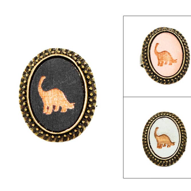 Grote cameo-ring - Brontosaurus voor wholesale door Once Again Sam