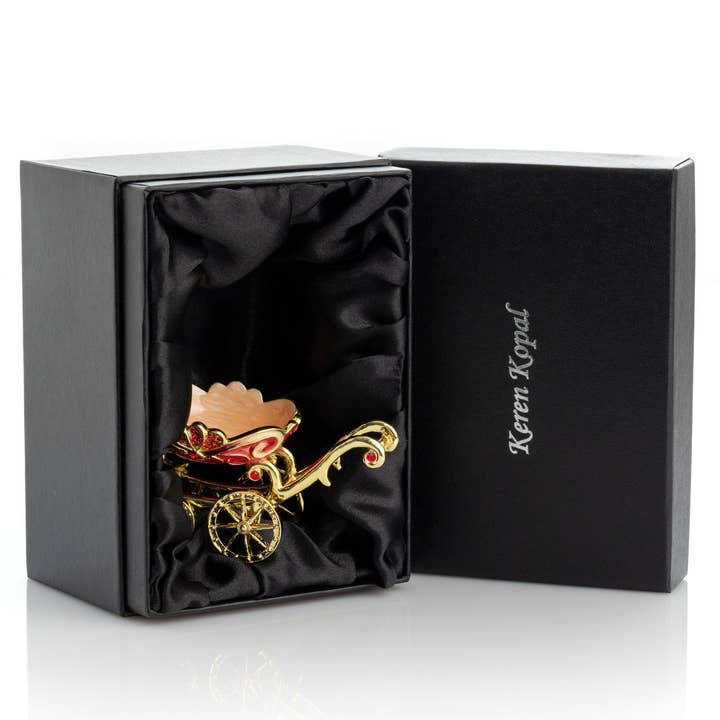 Keren Kopal - Wholesale Sieradendoos/organizer - Red vintage kinderwagen Trinket Box kinderwagen8