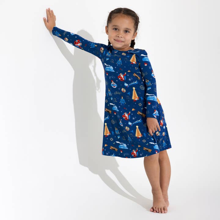 Bellabu Bear - Wholesale Dress - Kids - The Polar Express Bamboo Girls' Long Sleeve Dress8
