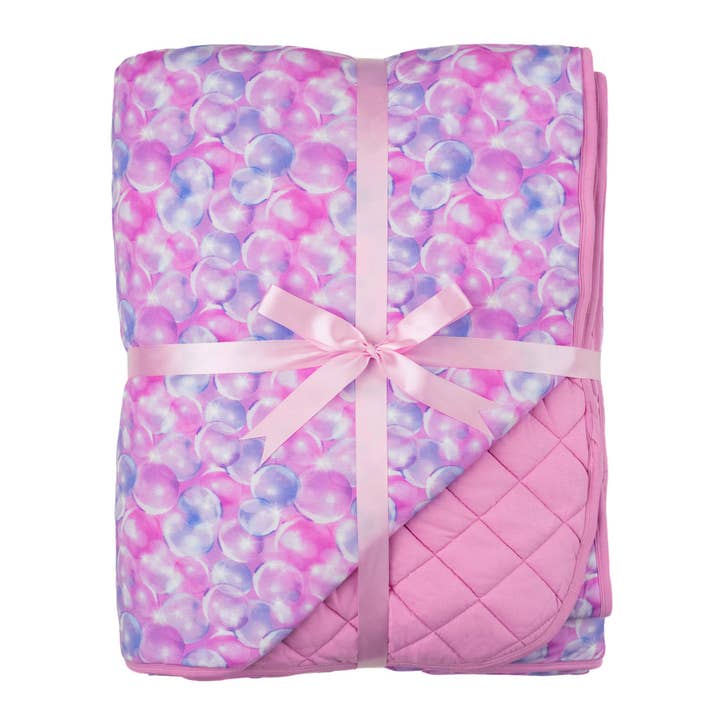 Wicked Cute | Bubbles | Quilted Bamboo Adult Blanket for wholesale by Little Popp Crew