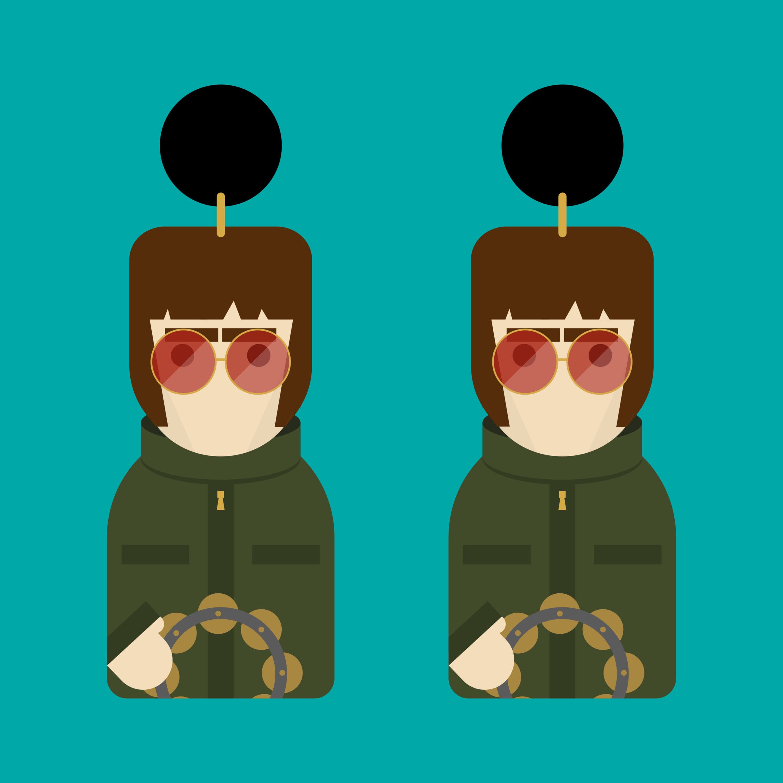 Hey There Munchquin – wholesale Dangle earrings – Wooden Icon inspired dangle earrings - Bowie Ziggy Stardust5