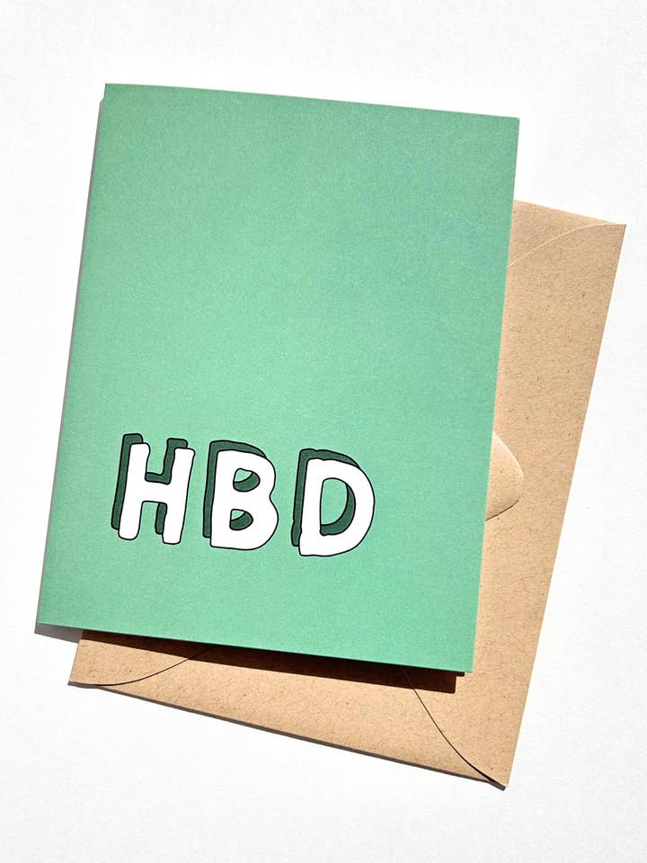 HBD Simple Birthday Card for Men for wholesale by Five Dot Post