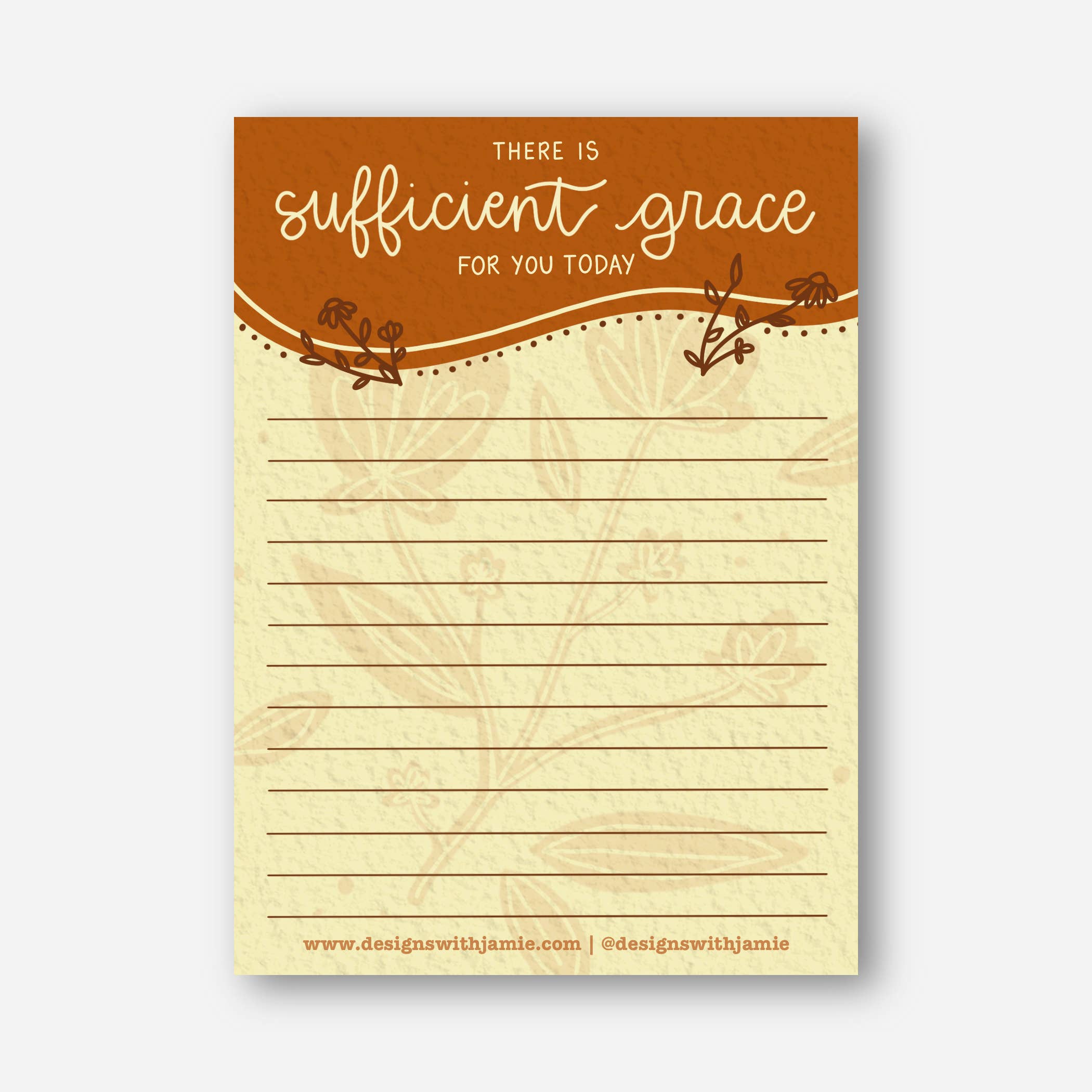 Designs with Jamie - Wholesale Notepad - Sufficient Grace Notepad