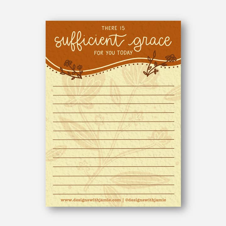 Designs with Jamie - Wholesale Notepad - Sufficient Grace Notepad0