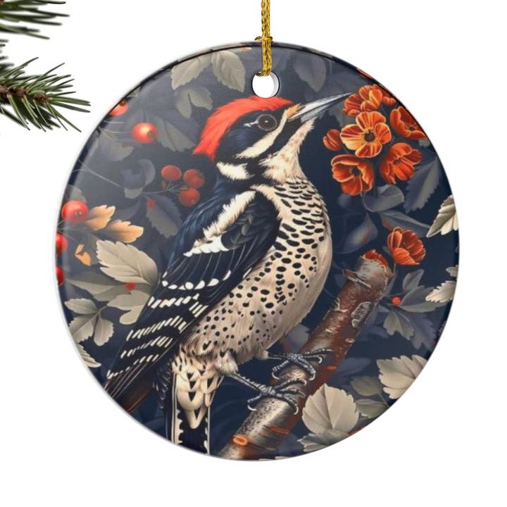 Palliated Woodpecker Ornament , Car Mirror Charm for wholesale by Miss Crabtree