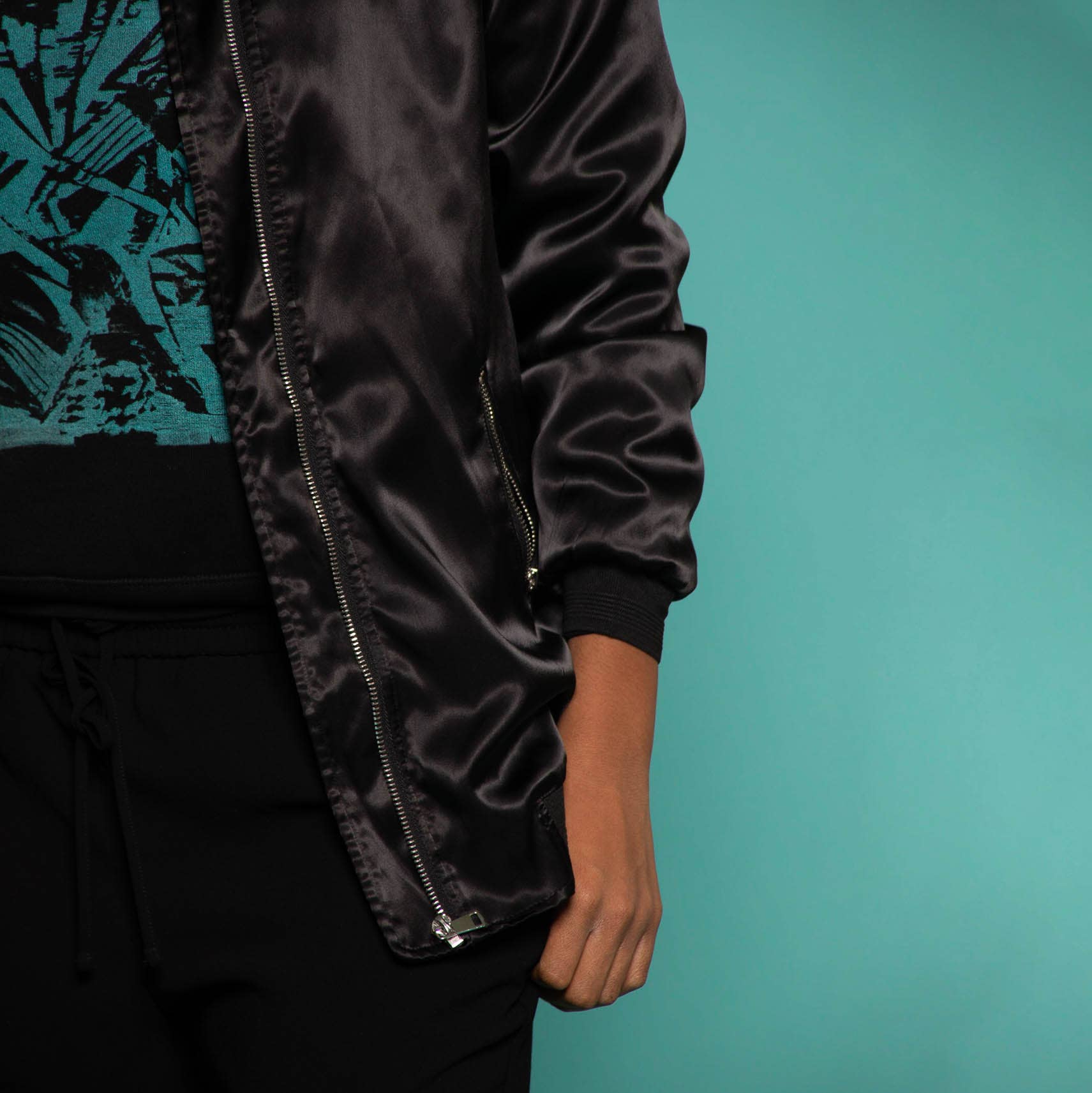 SpiralEyez Designs - Wholesale Bomber Jacket - Women's - Aztec Bomber Jacket - Black1