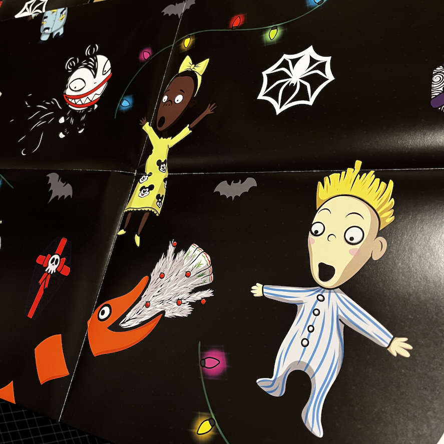 October 31st – Engroshandel Gavepapir – Bange børn og mareridtslegetøj julegavepapir2