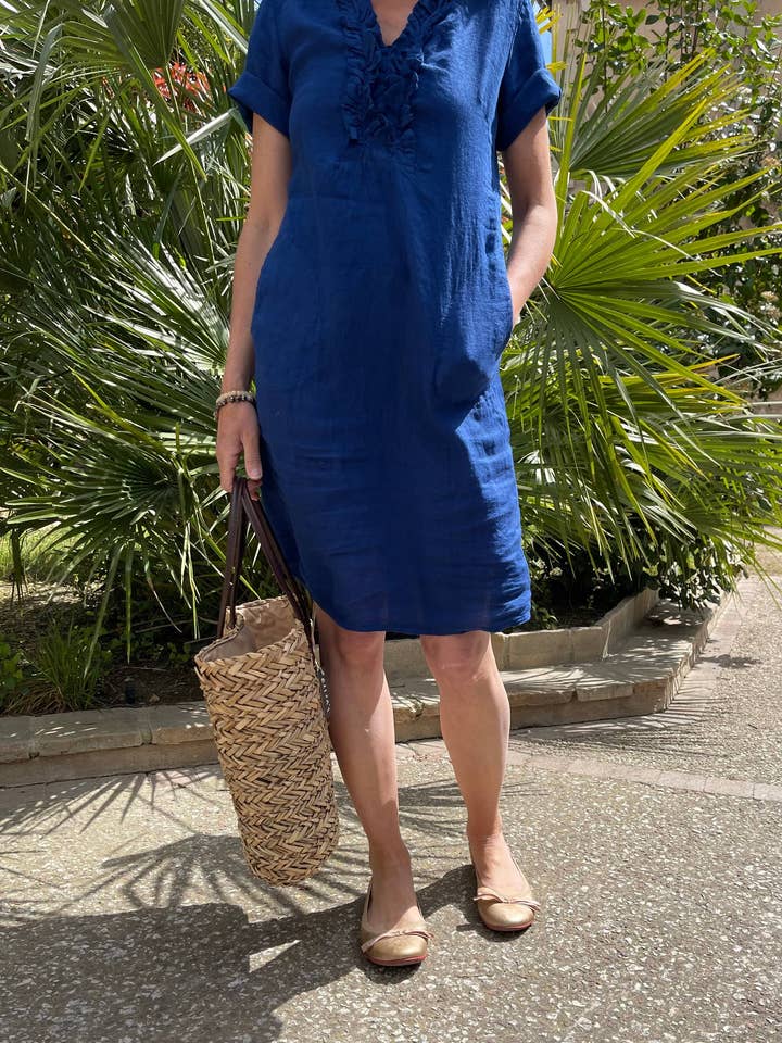 Vestido lino REF: 2976 para venta al por mayor de Brin d’été