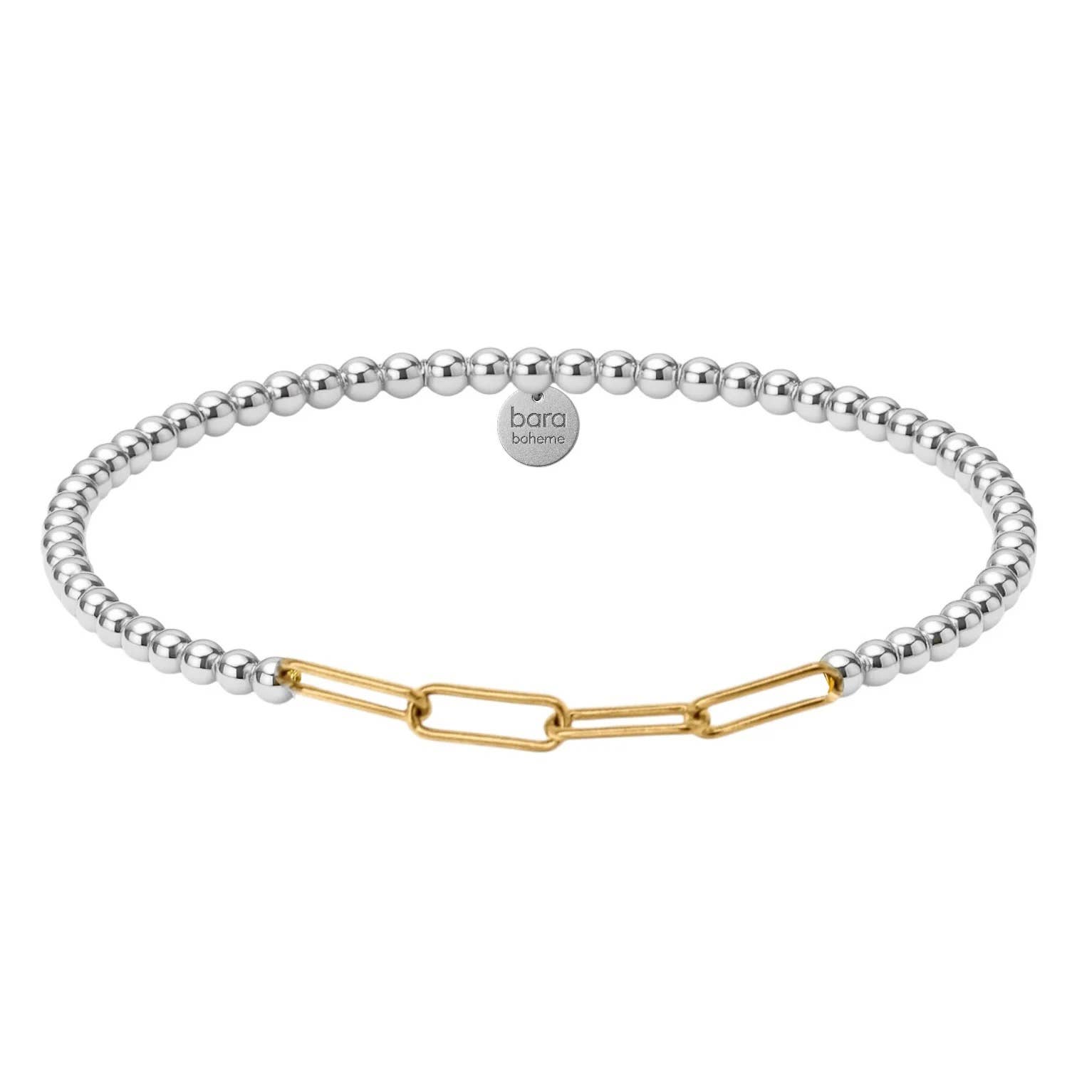 bara boheme - Wholesale Link & Chain Bracelet - Classic Paperclip | Gold Filled Beaded Bracelet1