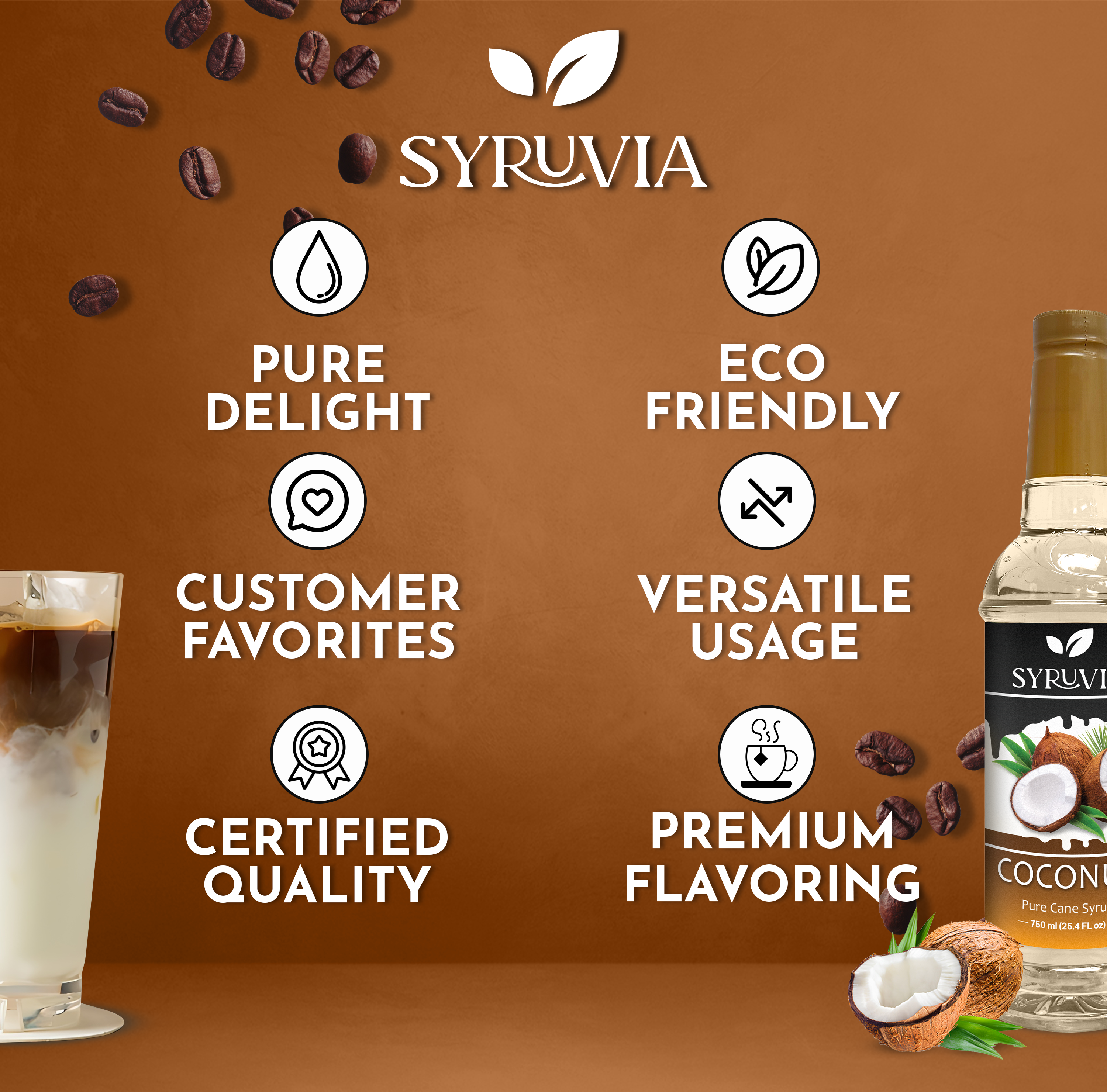 Syruvia - Wholesale Flavored Syrup - Coconut Syrup4