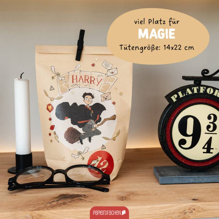 Papierdrachen - Wholesale Advent Calendar - Advent calendar bags – Harry Potter kraft paper2