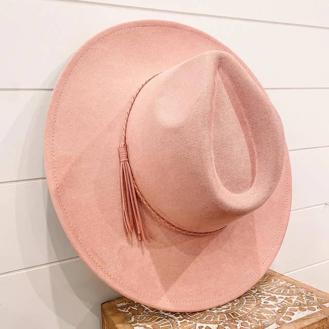 Willie & Dolly Designs - Wholesale Fedora - Women's - Blank Vegan Suede Hat