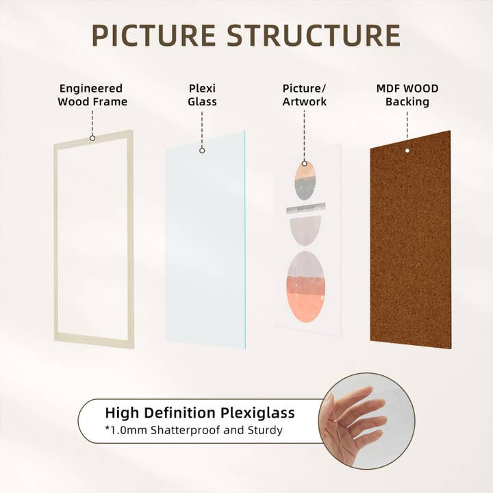 LivingTaste Home Inc - Wholesale Picture Frame - 16x24 Natural White Wooden Frame- Set of 2