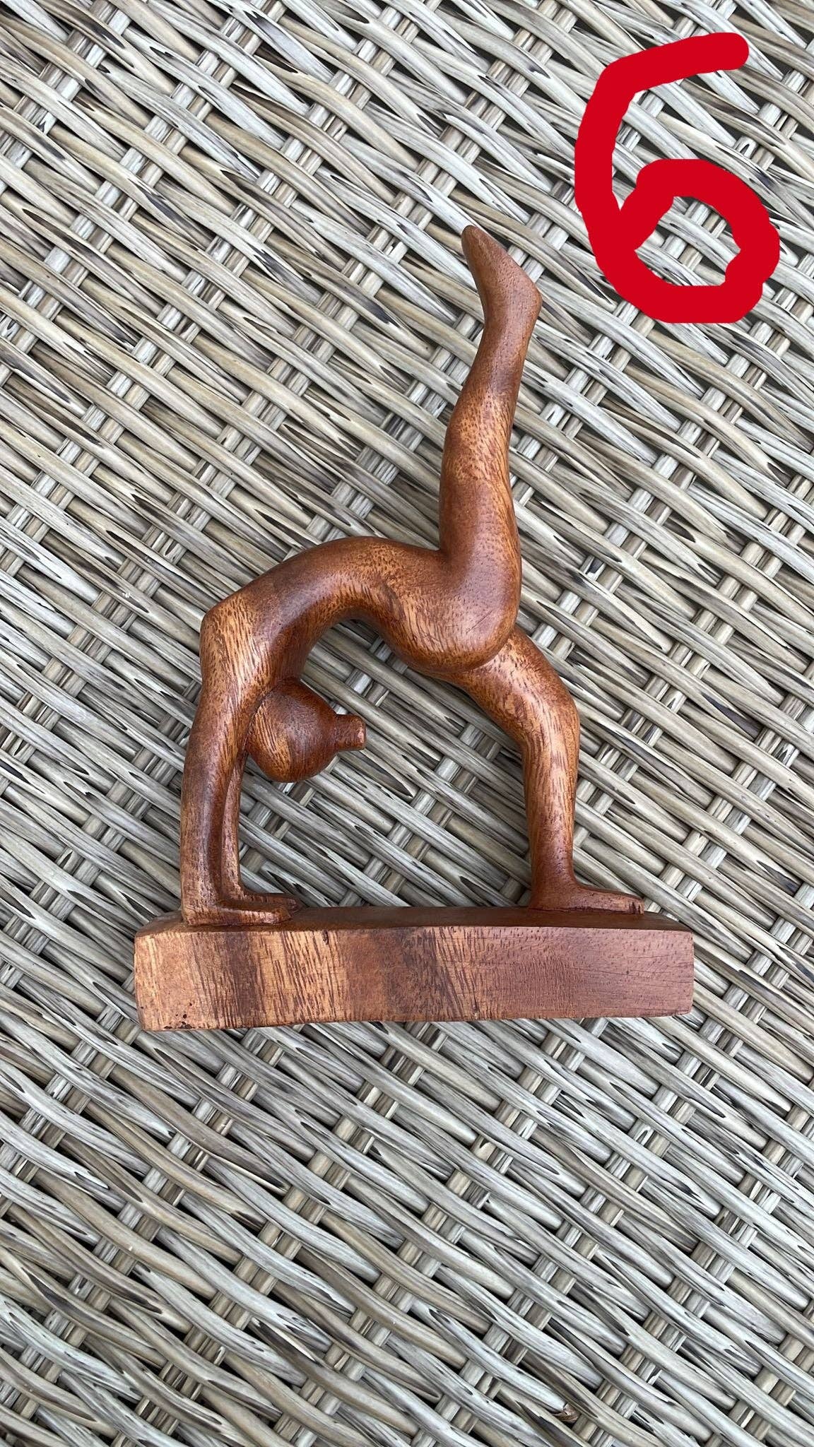 Ubud Glass - Wholesale Sculpture - Hand-Carved Wooden Yoga Poses Art - Serene and Spiritual Home Decor11