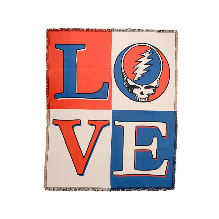 Gypsy Rose - Wholesale Throw Blanket - Grateful Dead Steal Your Love SYF Woven Blanket