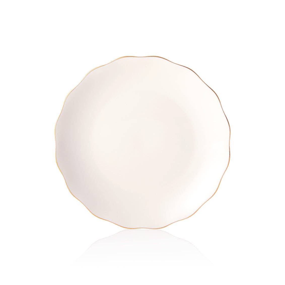 Godinger - Wholesale Appetizer Serveware - Gilded Edge Scalloped Appetizer Plate0