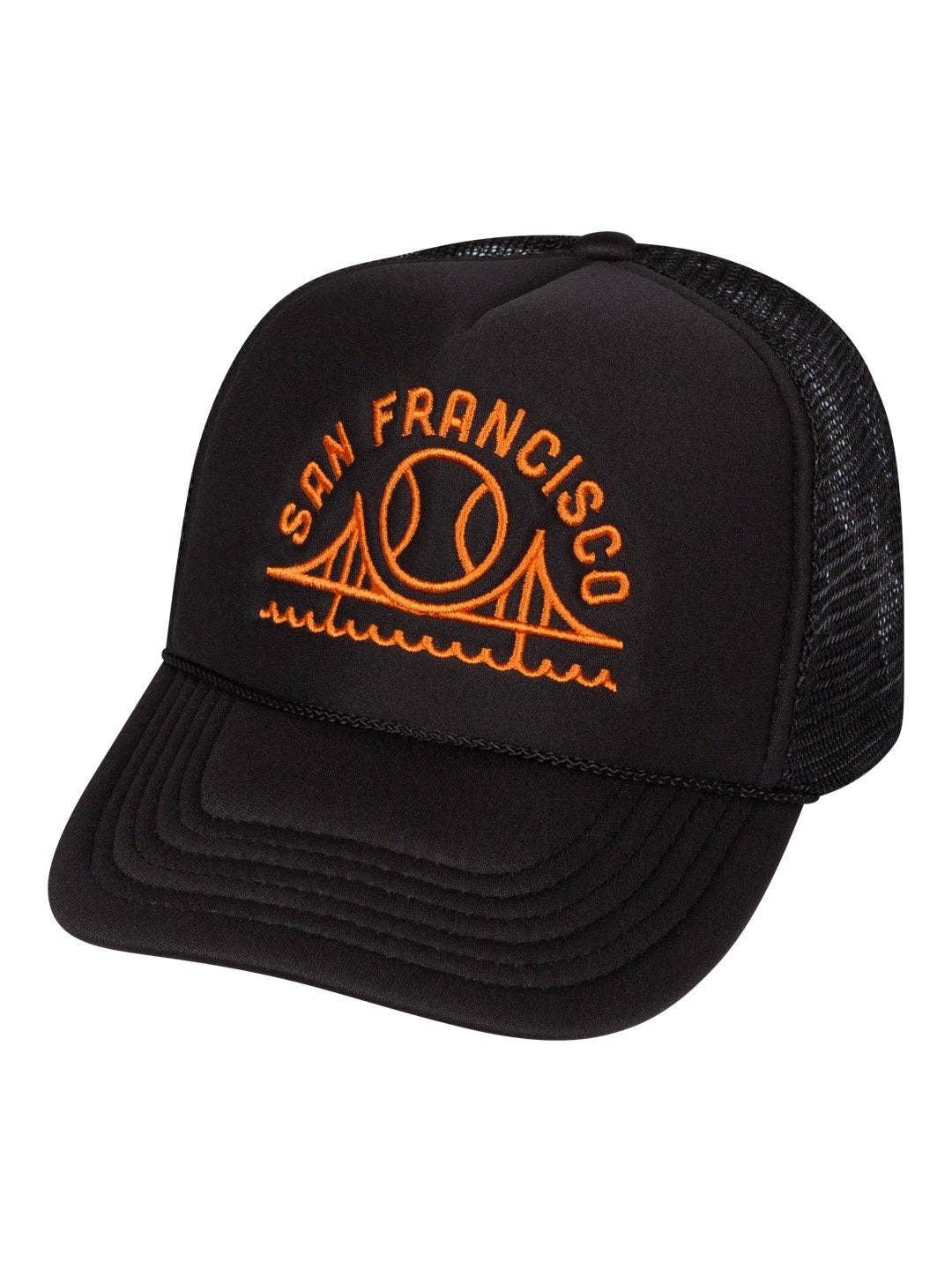 Culk - Wholesale Trucker Hat - Unisex - SF Baseball Trucker Hat Black1