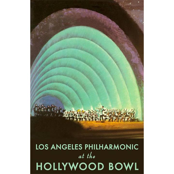Stampa d'arte LA-523 Poster Hollywood Bowl per la vendita all'ingrosso da parte di Found Image Press