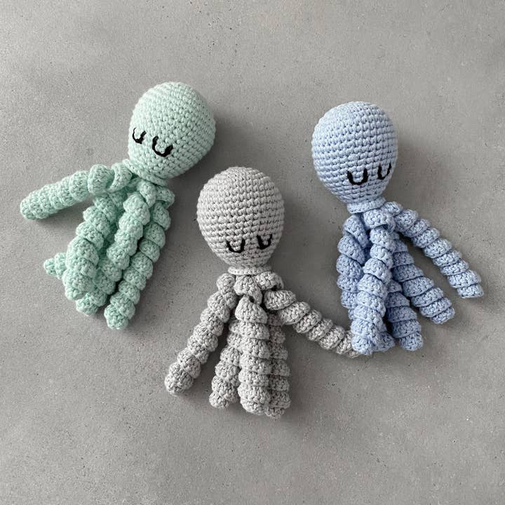 MAYLILY - Wholesale Handheld Rattle - Baby - Rattle Octopus - cream5