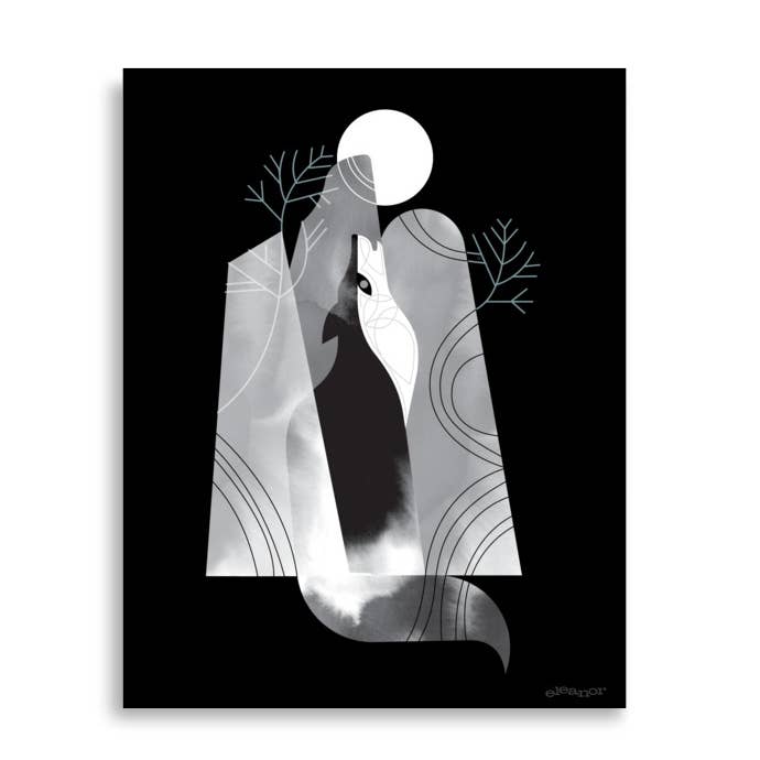 Irish Wolf Art Print for wholesale by Just Eleanor