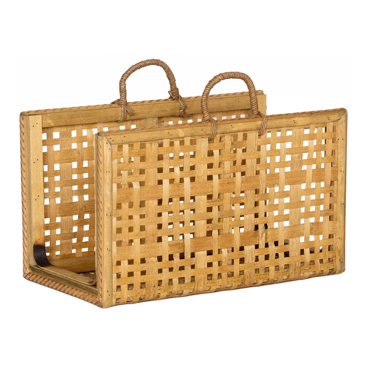 Andrea House - Wholesale Magazine Rack - Brown bamboo basket magazine rack1