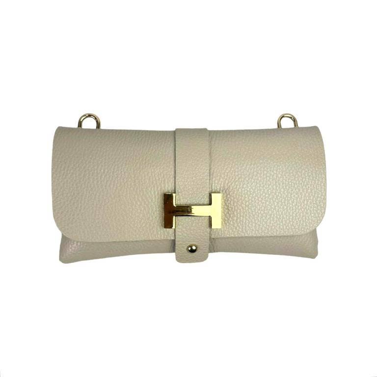 Chenson & Gorett - Vendita all'ingrosso Tracolla - Donna - Borsa da donna in pelle fiore con manico a catena rimovibile e chiusura con bottone17