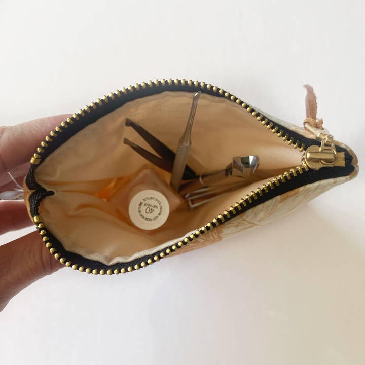 September Skye Bags & Accessories - Wholesale Pouch - Women's - Small square pouch in rifle paper Juliet rose cream3