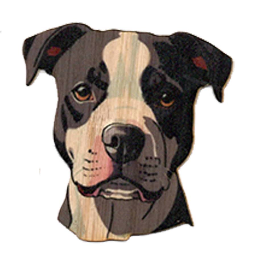 Bamboo Wood Stickers – wholesale Sticker – Pitbull Terrier0