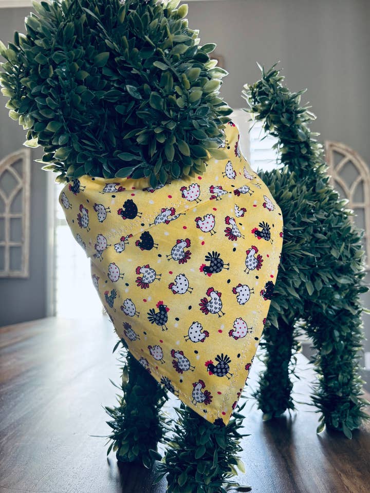 Kippen Hennen Gele Hond Bandana Sjaal Bandana Huisdier Kat voor wholesale door Bailey's Bandanas LLC