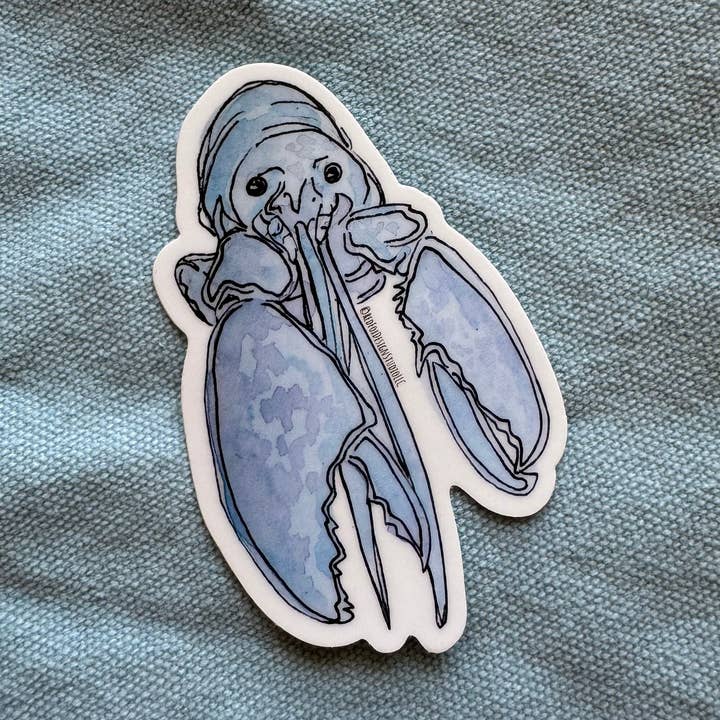 Blå Hummer Sticker for engroshandel hos Red Fox Design Studio