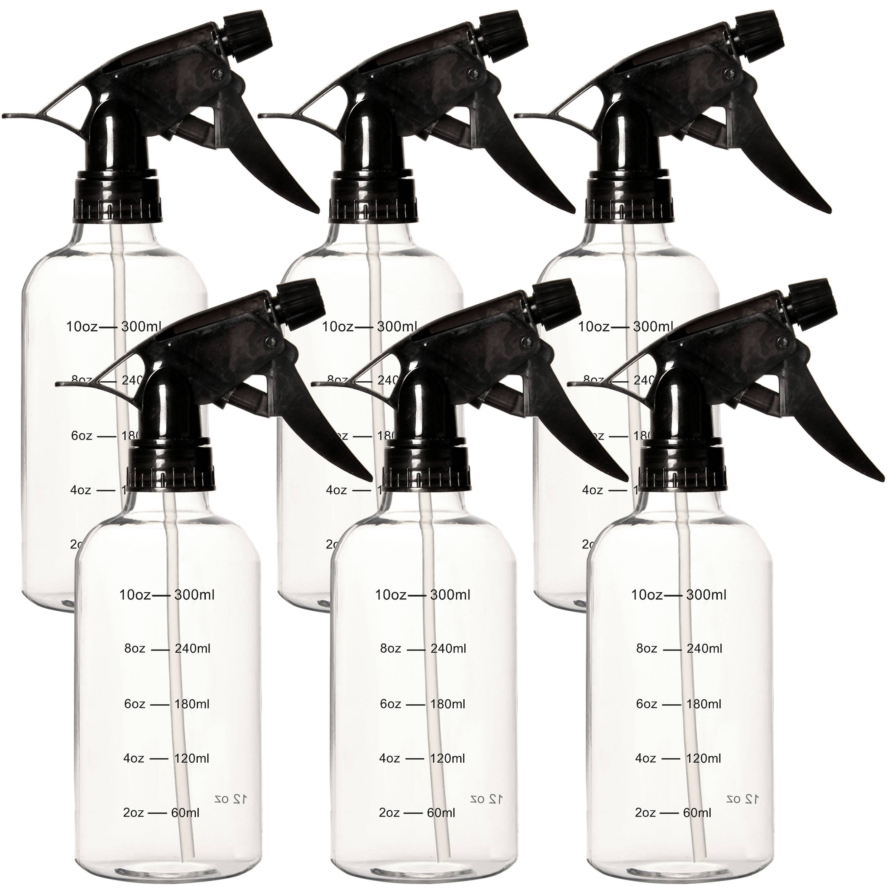 Youngever - Wholesale Spray Bottle - Youngever 6 Pack 12OZ Empty Plastic Spray Bottles - Black2