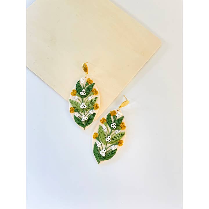 AnalyJewelry - Wholesale Dangle Earrings - Wild Flower Detail Floral Statement Earrings2